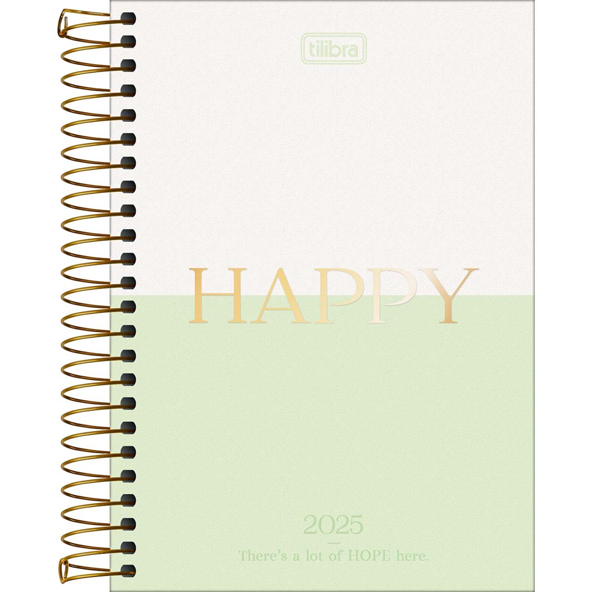 Agenda Espiral Diária 12,9 x 18,7 cm Happy 2025 Happy Agendas