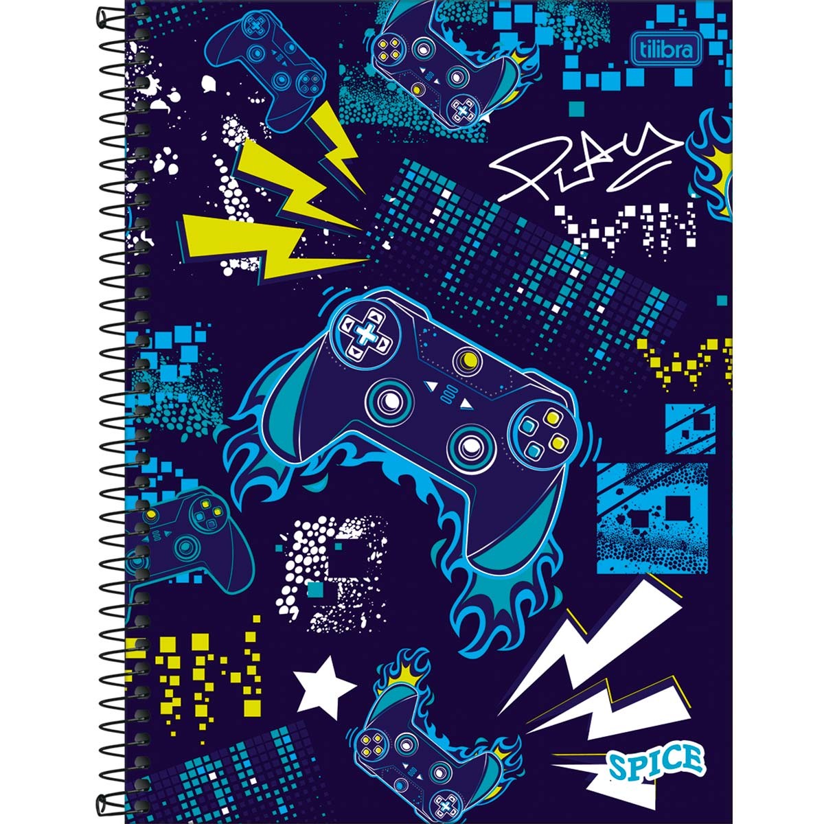 Caderno Espiral Capa Dura Universitário 1 Matéria Spice Masculino 80 Folhas Spice Cadernos 7351