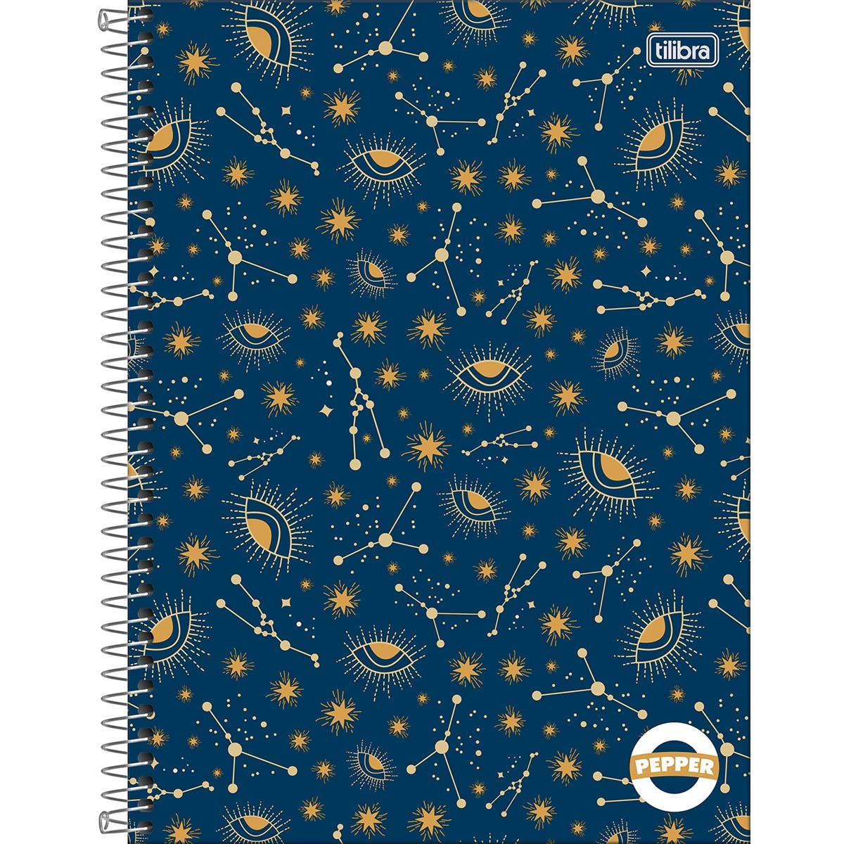 Caderno Espiral Capa Dura Universitário 10 Matérias Pepper Feminino 160 Folhas Pepper 5867