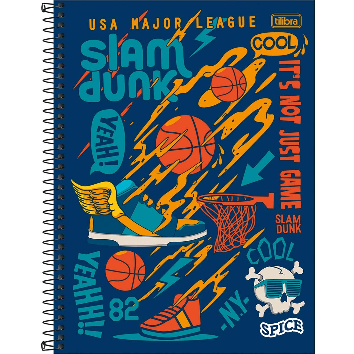 Caderno Espiral Capa Dura Universitário 10 Matérias Spice Masculino 160 Folhas Spice 3180