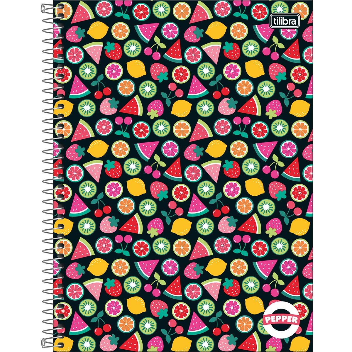 Caderno Espiral Capa Dura Universitário 12 Matérias Pepper Feminino 192