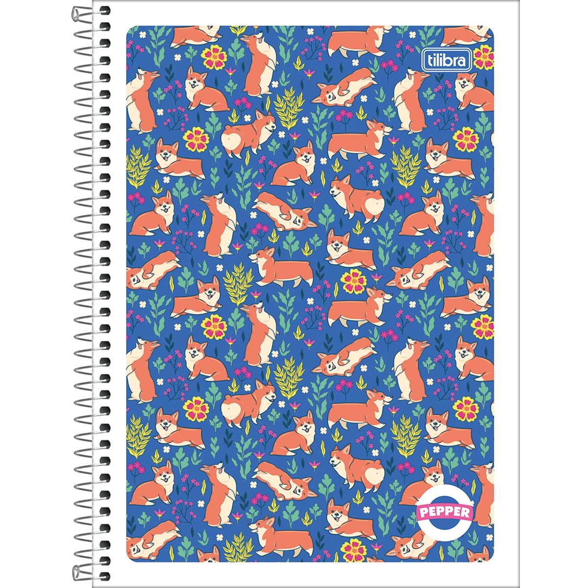 Caderno Espiral Capa Flexível Universitário 1 Matéria Pepper Feminino 80 Folhas Pepper 8524