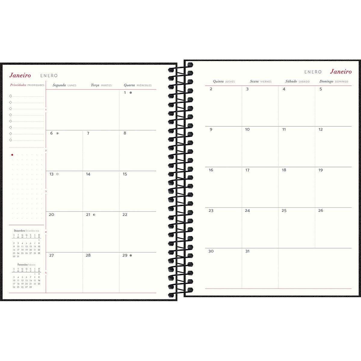 Planner Espiral 17,7 x 24 cm Cambridge 90 G 2025 Cambridge Agendas