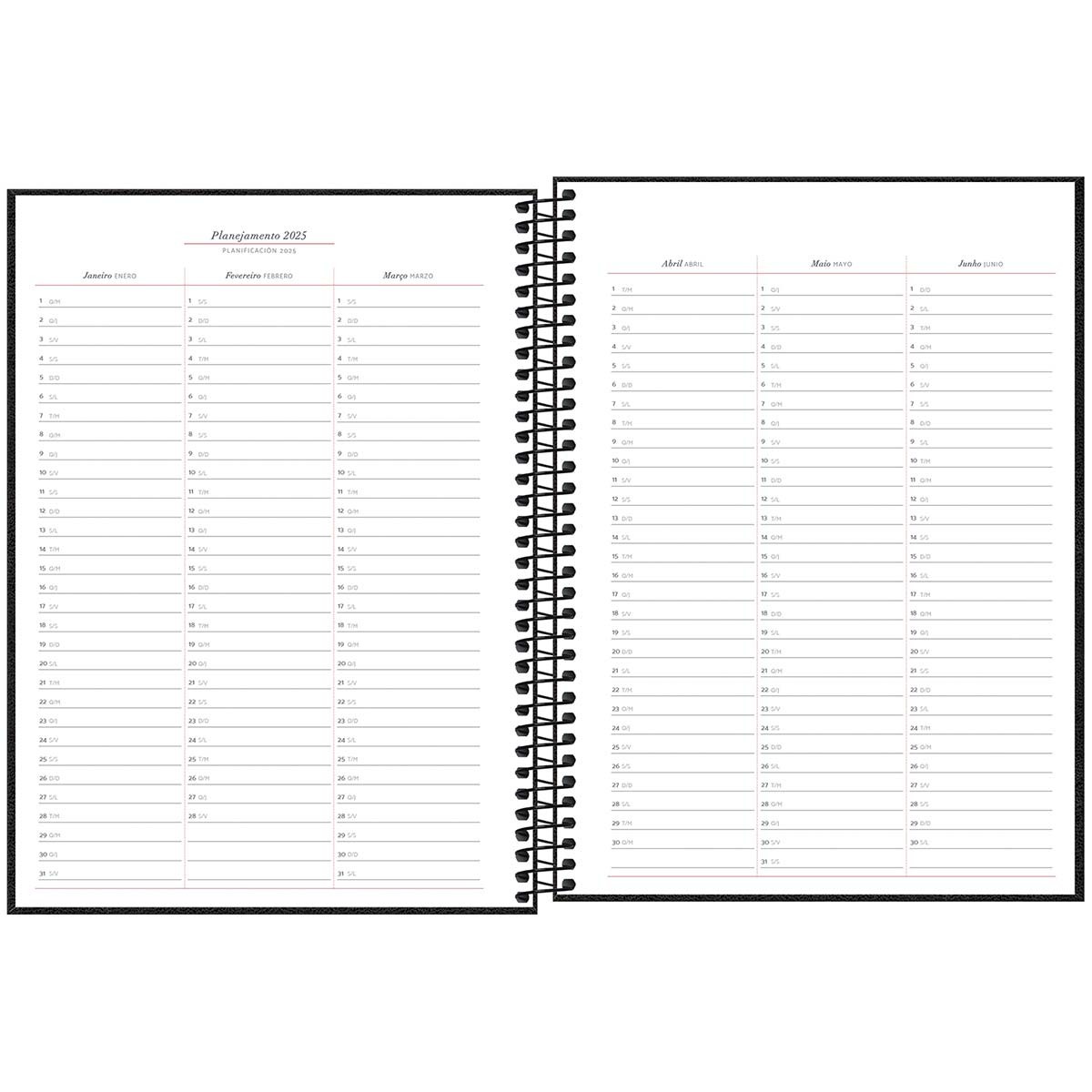 Planner Executivo Espiral 20 x 27,5 cm Cambridge 2025 Cambridge