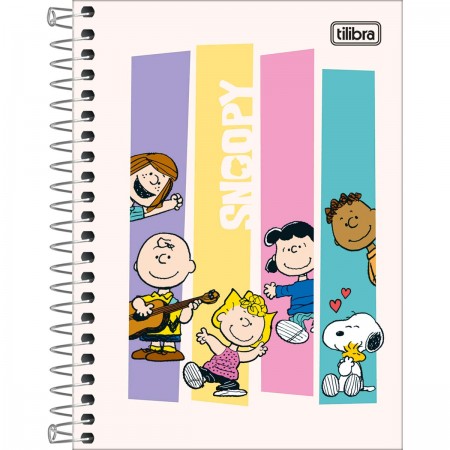 Foto ilustrativa Caderneta Espiral Capa Dura 1/8 Snoopy 80 Folhas