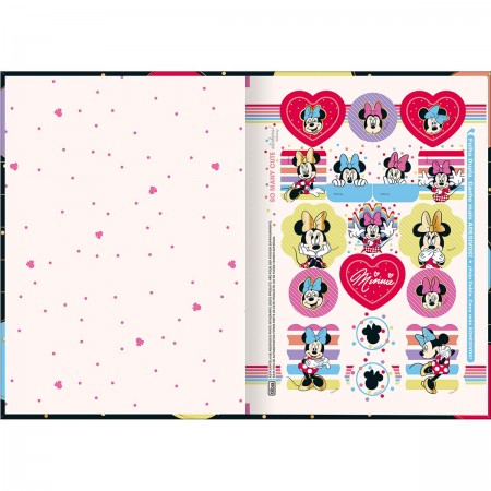 Caderno cartografia e desenho capa dura 48 folhas Disney Minnie