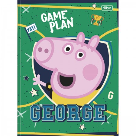 Foto ilustrativa Caderno Brochura Capa Dura Universitário Peppa Pig 80 Folhas