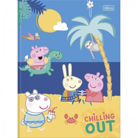 Foto ilustrativa Caderno Brochura Capa Dura Universitário Peppa Pig 80 Folhas