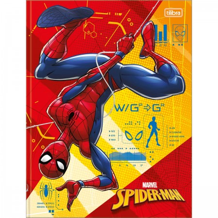 Caderno Brochura Capa Dura Universitário Spider-Man 80 Folhas - Spider-Man  - Cadernos, Brochura - Tilibra