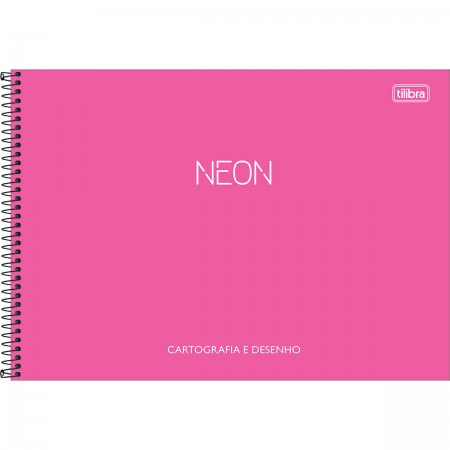 Foto ilustrativa Caderno de Cartografia e Desenho Espiral Capa Plástica Neon 80 Folhas