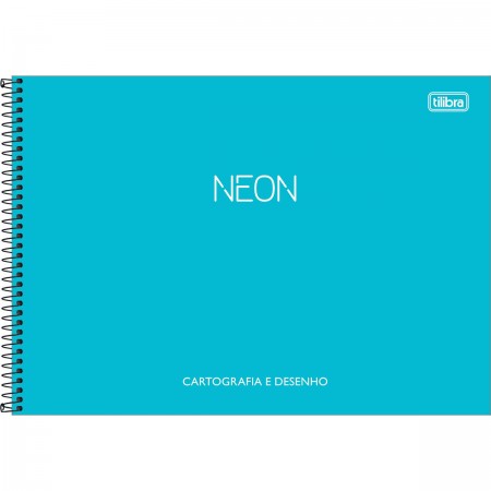 Foto ilustrativa Caderno de Cartografia e Desenho Espiral Capa Plástica Neon 80 Folhas