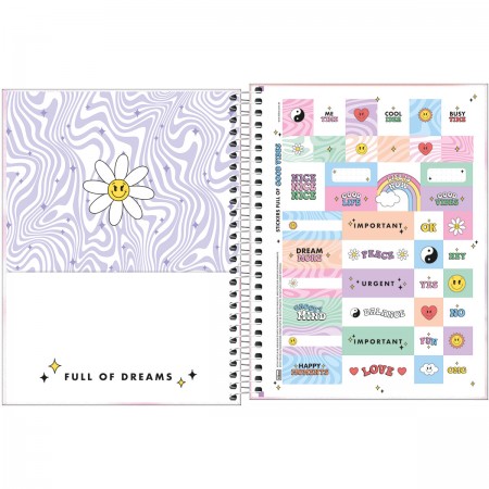 Caderno Espiral Capa Dura Colegial 1 Matéria Good Vibes 80 Folhas - Good  Vibes - Cadernos, Espiral Colegial - Tilibra