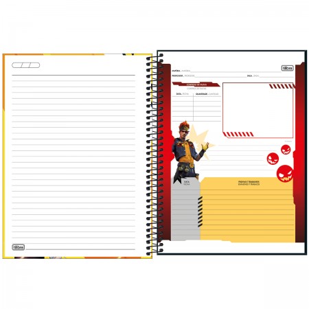 Caderno Free Fire A5 - 100 Folhas 15x21 (Tamanho Pequeno)