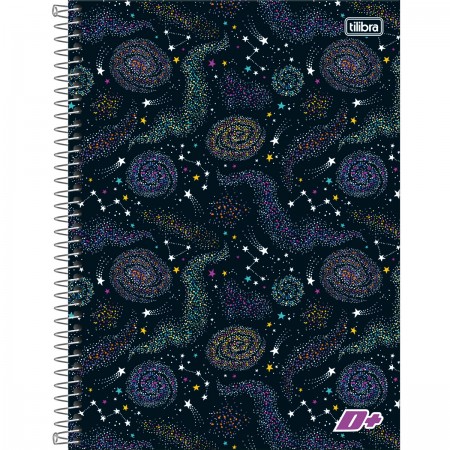 Caderno Espiral Capa Dura Universitário 20 Matérias D+ Feminino 400 Folhas  - D+ - Cadernos, Espiral Universitário - Tilibra